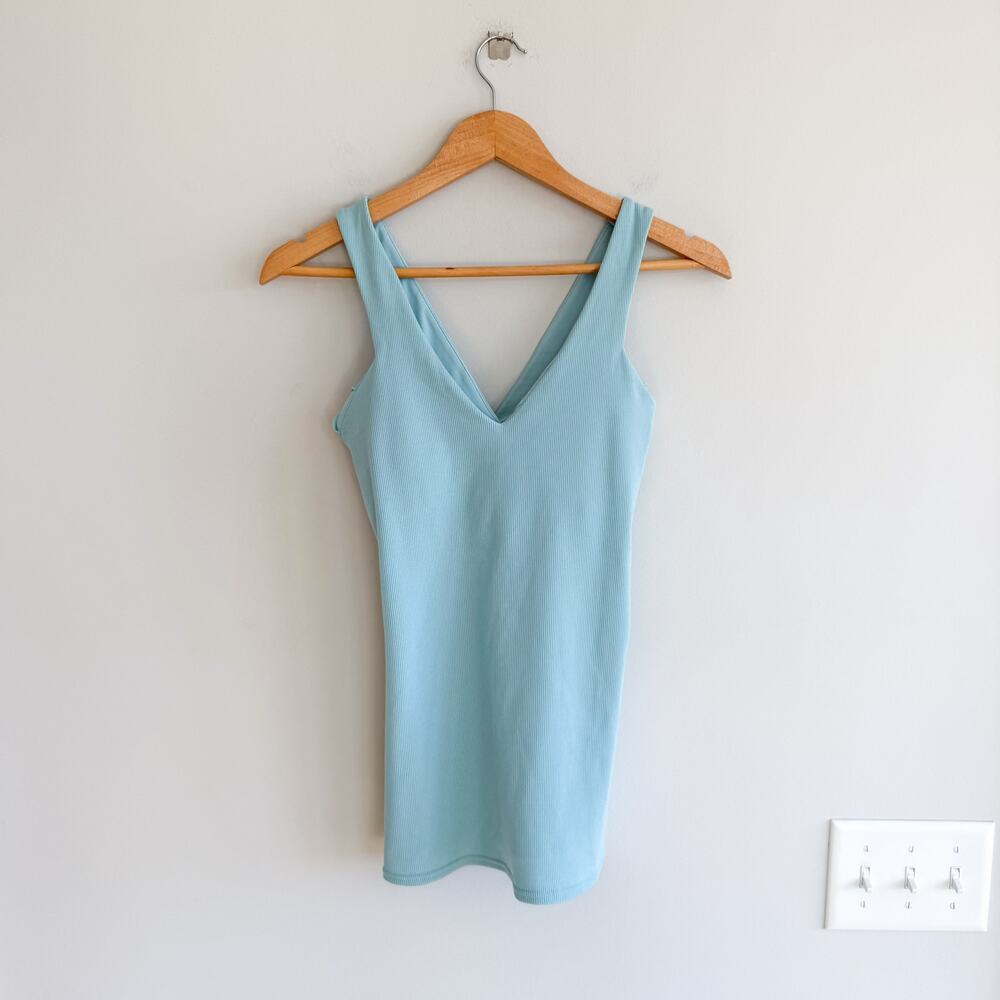 ALO Yoga Sky Blue V-Neck Tank